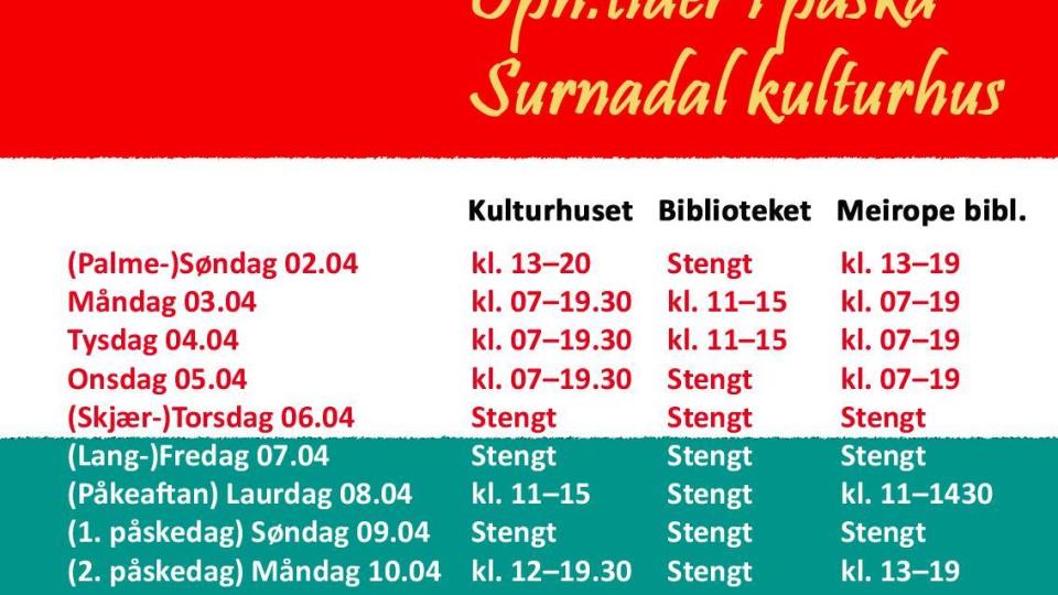 Lenke til artikkel: Kulturhuset i påska