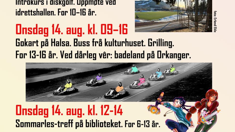 Lenke til artikkel: Gratis ferieaktivitetar i august
