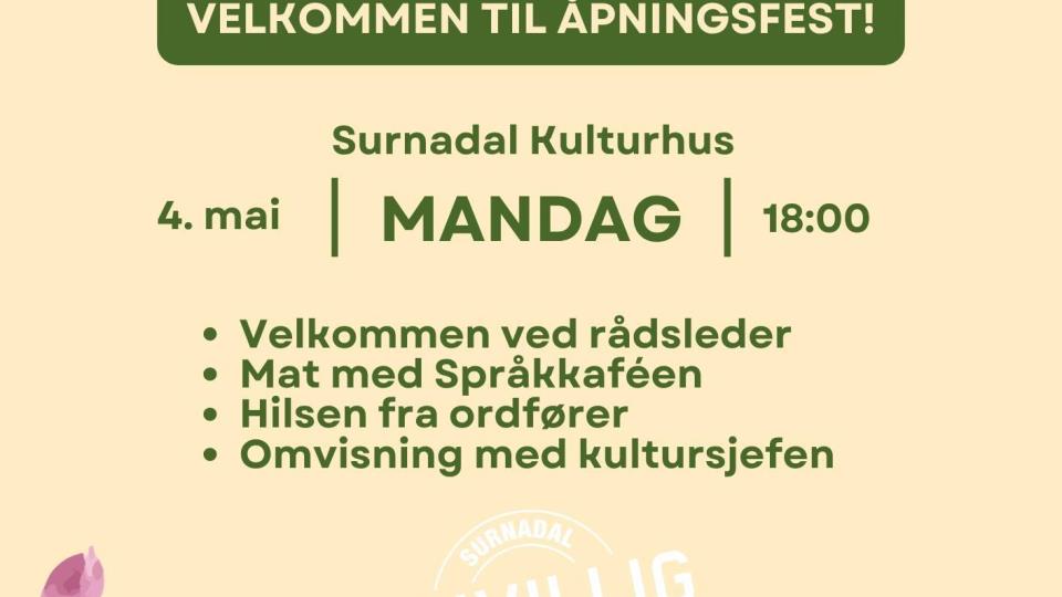 Lenke til artikkel: Velkommen til åpningsfest 